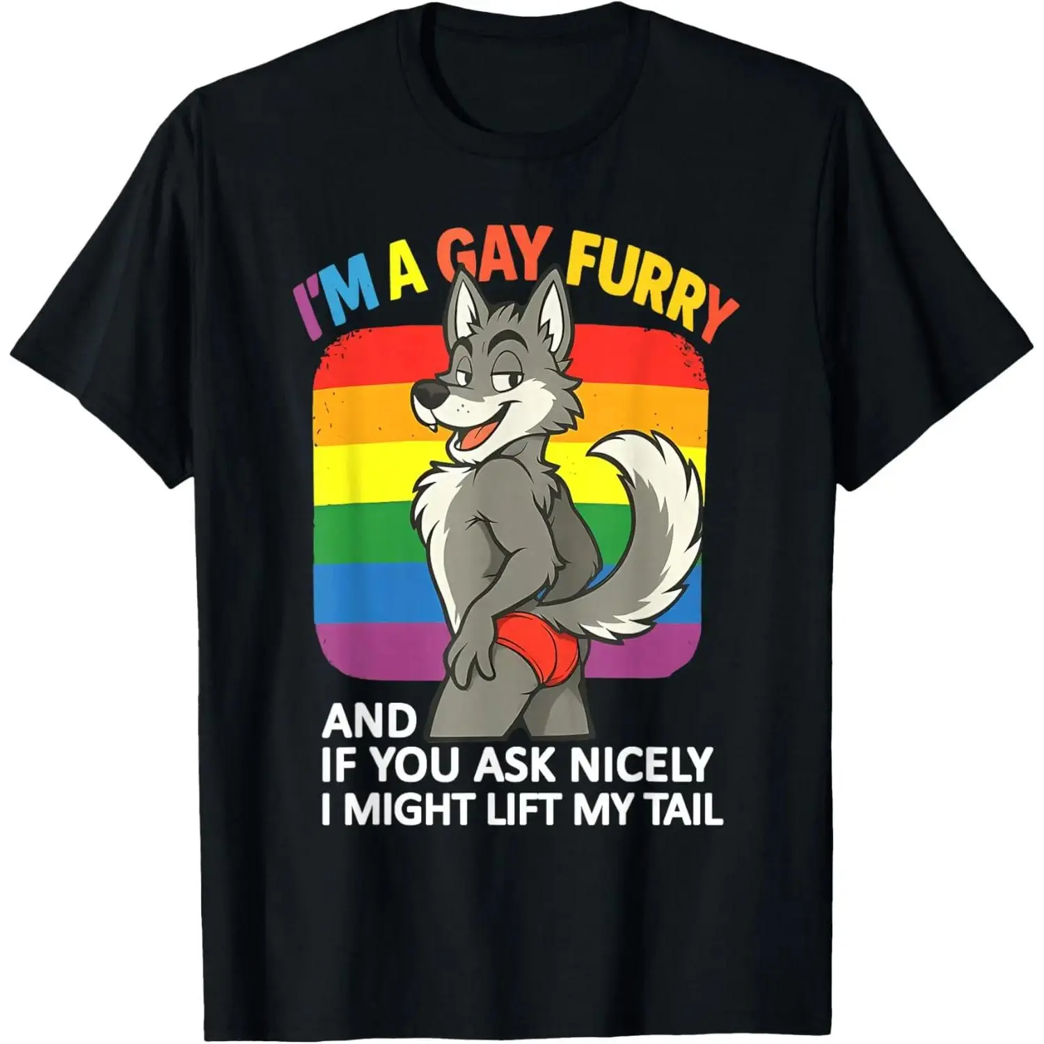 I'm A Gay Furry Pride Month T-Shirt, LGBTQ Rainbow Fox Furry Graphic Tee, Funny Furry Pride Shirt, Cute Pride Gift for Furry Fans, 100% Cotton Crew Neck Short Sleeve, Ships from USA