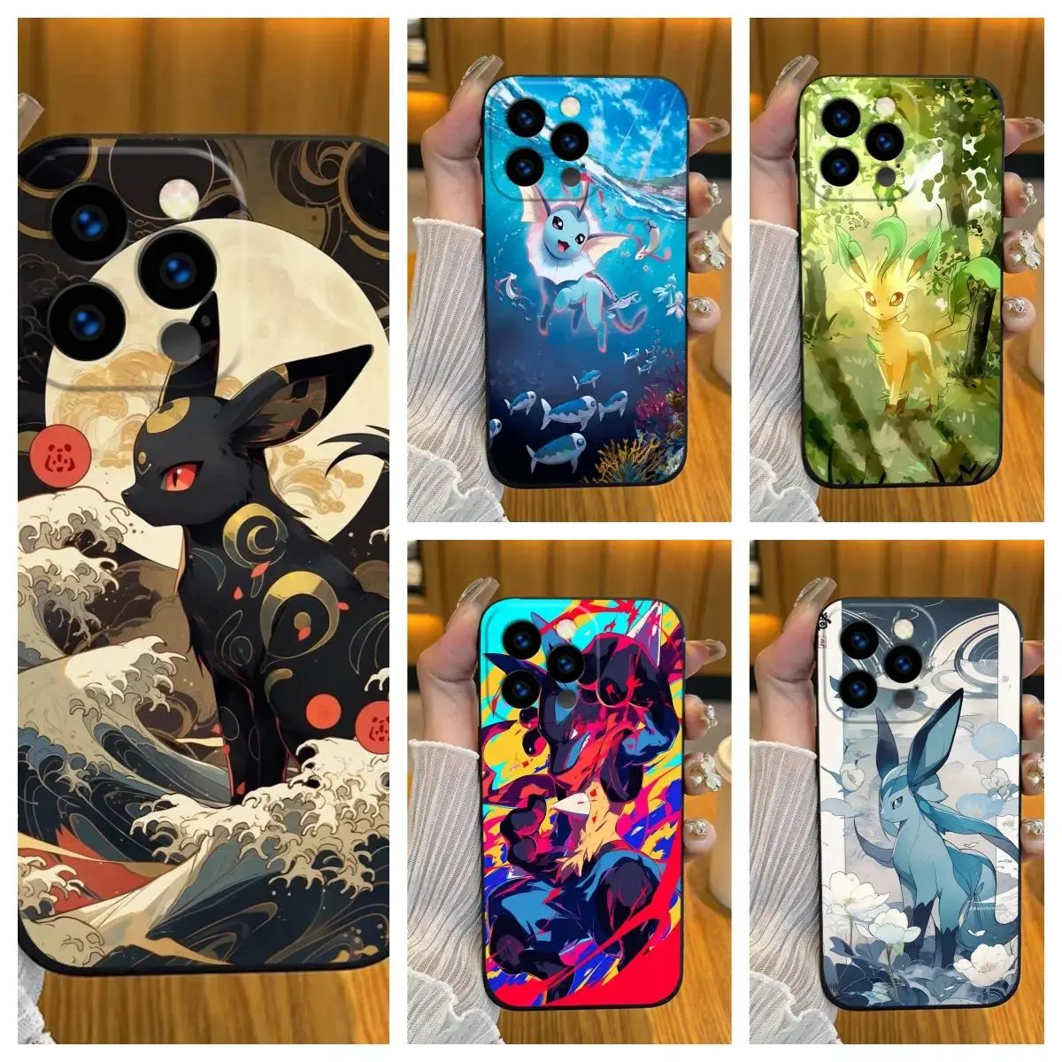 P-PPokemon soft black phone case Applicable to iphone 16 case 15 14 13 12 11 Fashionable phone case Shockproof phone case 2025 new model Premium Phone Case deals for you High-end phone case