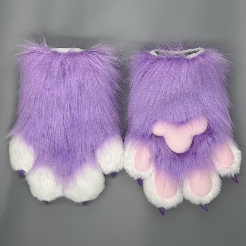 Fursuit paws gloves Furry Claw Gloves Built-in Whistle Decompression Toys Costume Party Accessories for cosplay