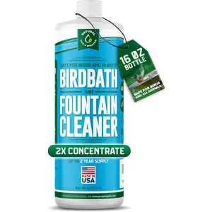 Birdbath & Fountain Cleaner - 16 oz Fountain Maintenance Outdoor Indoor - Bird Bath Cleaner