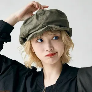Large Collar Painter Beret - Retro Octagonal Art Hat, Stretchable, Face-Slimming Versatile Headwear for Daily Wear, Dry Clean Only