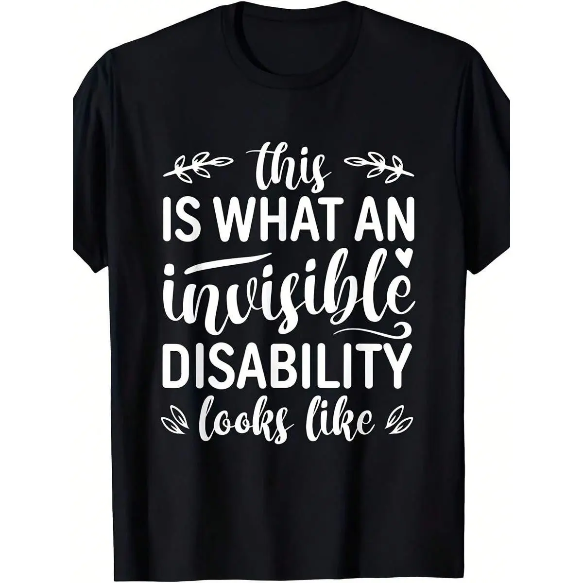 Men Women Invisible Disability Chronic Pain Awareness T-Shirt, Retro Chronic Illness Shirt Suitable For Fibromyalgia MECFS LyME CFS Cotton Casual,Size S-5XL