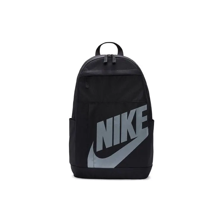 Nike Classic Large-Logo Backpack for Students – Minimalist Casual Polyester Bag, Unisex Black