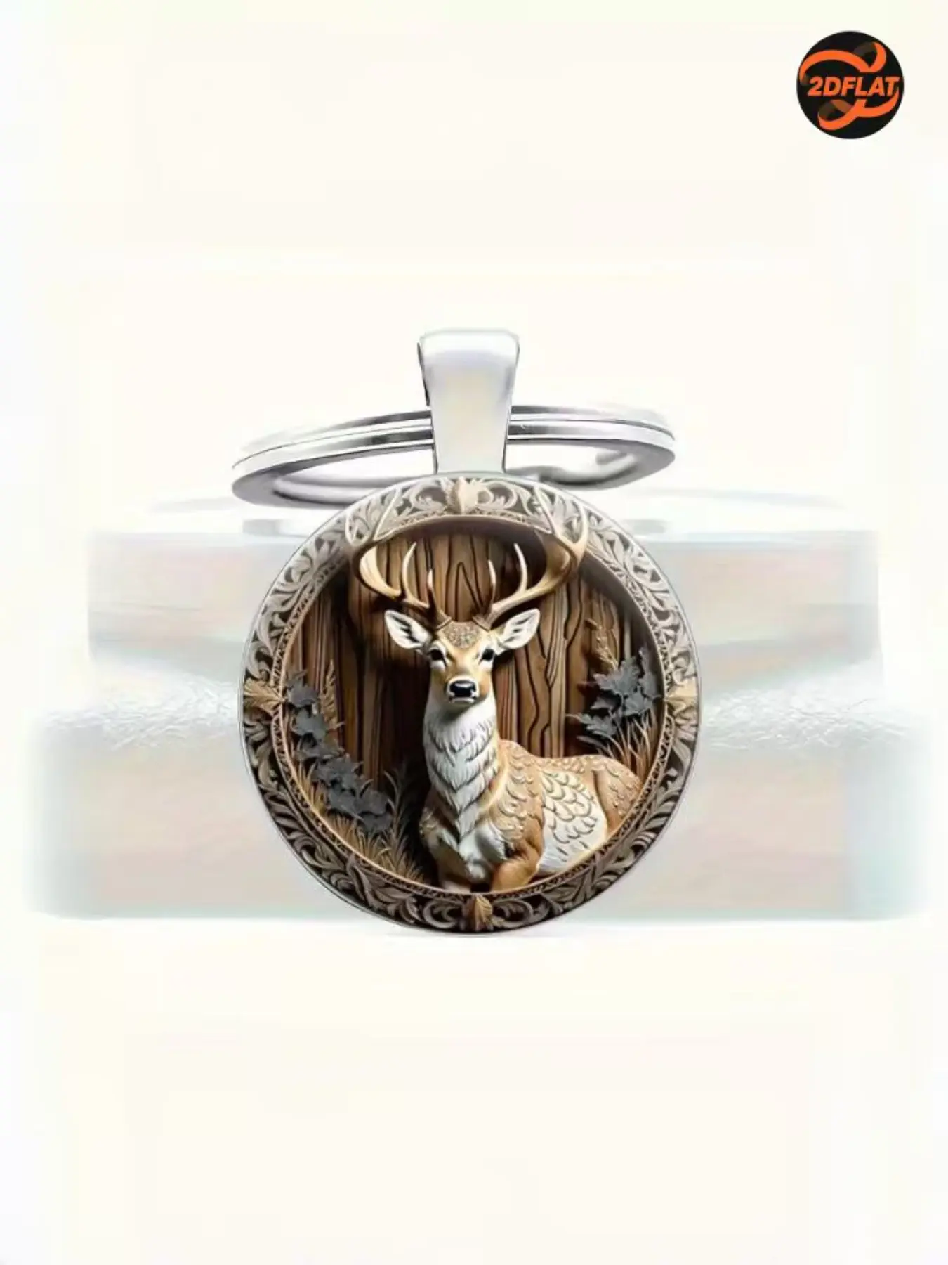 Deer Zinc Alloy Keychain, Boho Style Print, Fashion Bag Accessory, Car Pendant, Home Decor, Ideal Gift for Anniversaries, Holidays