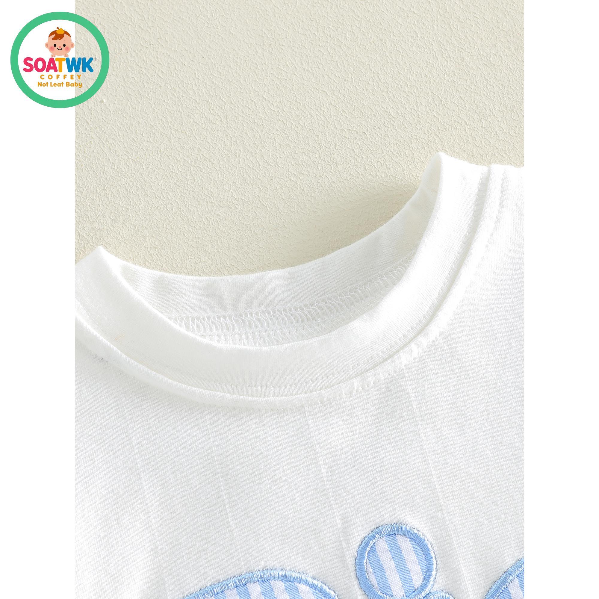 Toddler Boys Summer Outfits Letter Shell Embroidery Short Sleeve T-Shirts Elastic Waist Shorts 2Pcs Clothes Set