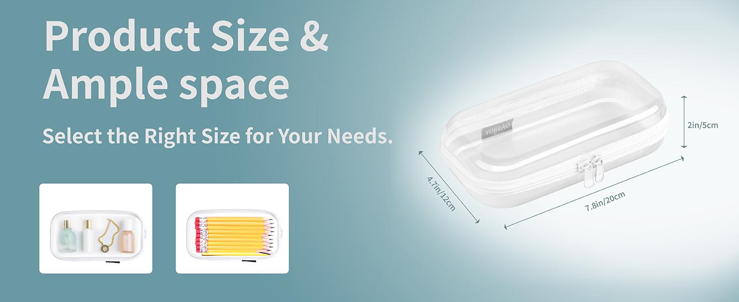 3 Pack Clear Hard Shell Zipper Case - Clear Waterproof Cosmetic Bag with Zipper, Kid's Toy Storage Organizer Bins, Charging Cables, creative journaling, painting brushes, Threads,Sketch Supplies