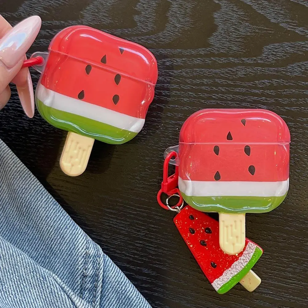 Lovely Personalized Watermelon Ice Cream Case For AirPods Pro 2 AirPods 4 3 2 1 Ice Lolly Earphone Cover For AirPods Pro3 2025