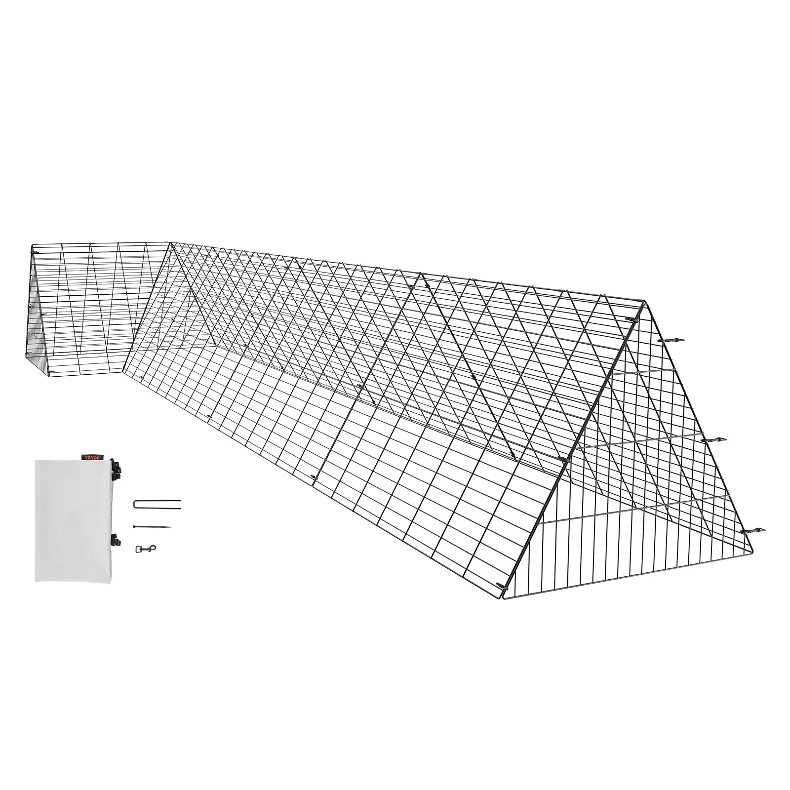 VEVOR Chicken Tunnels, 157.5x 39.4x 24.2 inch(LxWxH) Chicken Tunnels for Yard, Portable Chicken Tunnels for Outside with Corner Frames, Chicken Coop Run, Suitable for Chickens, Ducks, Rabbits