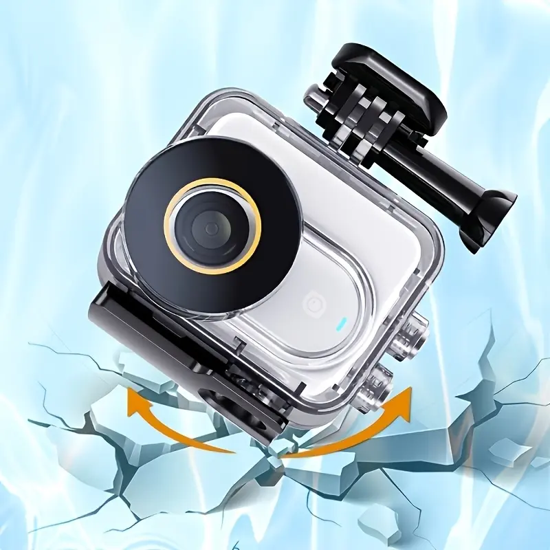 60M/196FT Waterproof Case for Insta360 GO 3 / GO 3S Cameras - HD Tempered Glass Diving Housing - Marine-Grade 316SS Underwater Shell for Scuba & Snorkeling