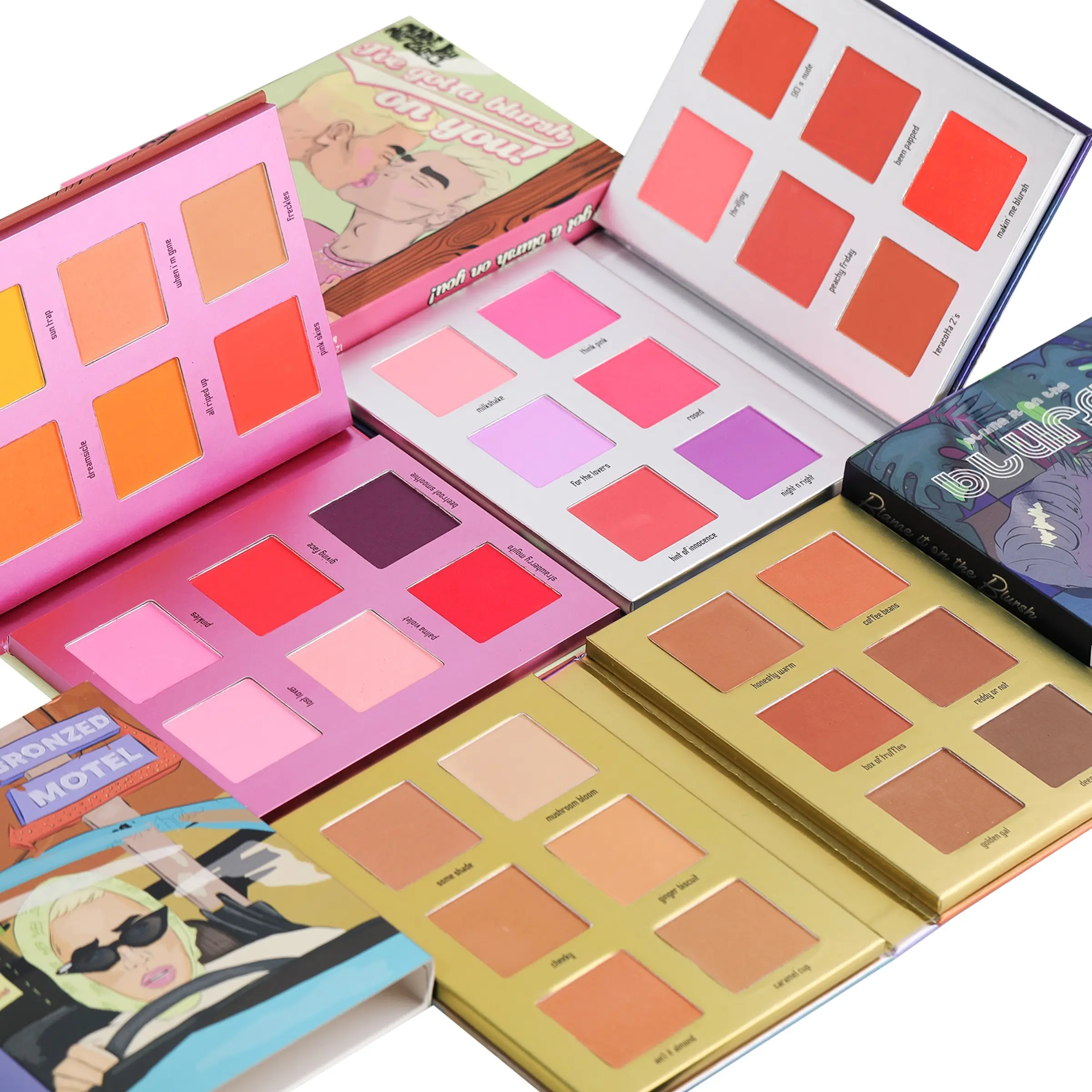 BLURSH BOOKS - BLUSH AND BRONZE PALETTES - Glam Face Palette - Cosmetics Products - MADE BY MITCHELL BLURSH BOOKS - BLUSH AND BRONZE PALETTES - Glam Face Palette - Cosmetics Products - MADE BY MITCHELL