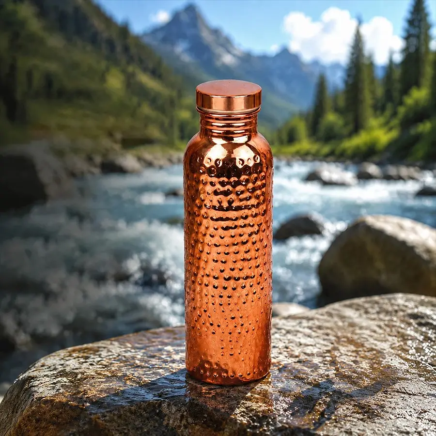 1pc Hammered Stainless Steel Drinking Cup, Ayurveda-Style Travel Cup, 27 Oz Capacity, Durable, Stylish & Aesthetic Design for Daily Use