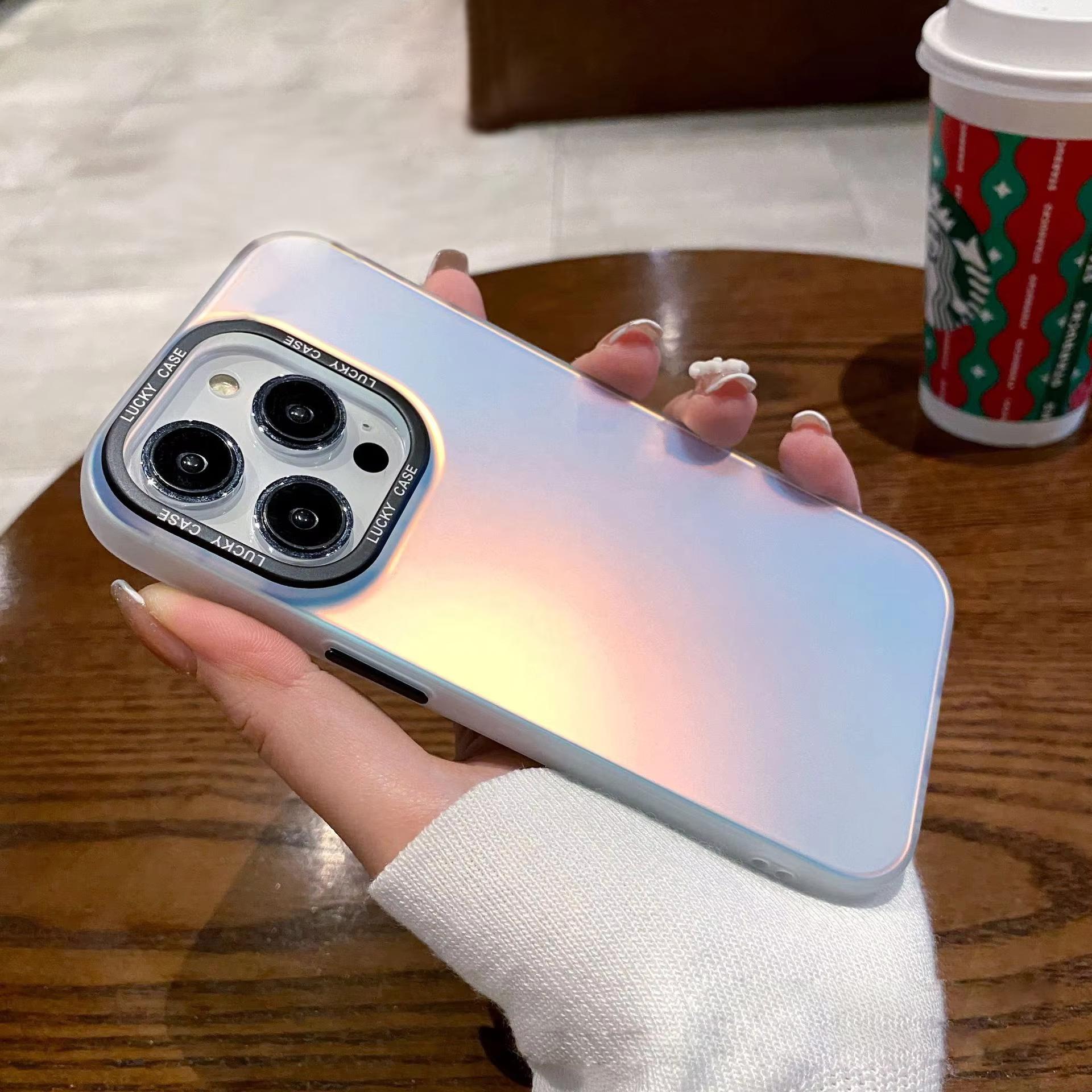 1PC Premium Holographic Gradient Phone Case for iPhone 17 Pro Case , Military-Grade Shockproof Cover Compatible with iPhone 17 16 15 14 / iPhone 13 phone case / iPhone 12 11 Pro Max &X XS Max.