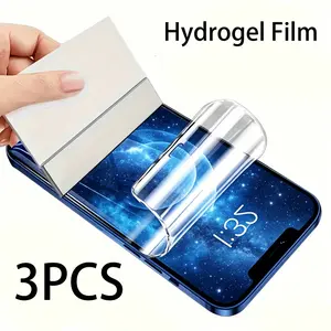 3PCS hydrogel film suitable for iPhone 17/11/12/13/14/15/Max Pro Plus, high-definition hydrogel screen protector