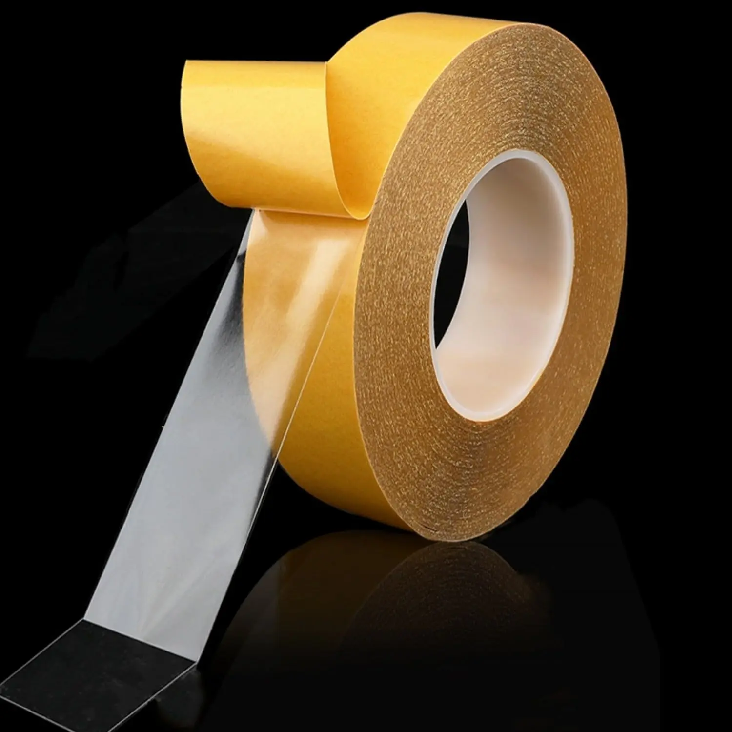Super Thin Double Sided Adhesive Tape 1Inch x 66Feet Transparent Sticky Tape for Making DIY Crafts, Paste Photo, Scrapbook,  Wrap, Rug Fixed, Woodworker, Fashion Clothing, Wall Decor,