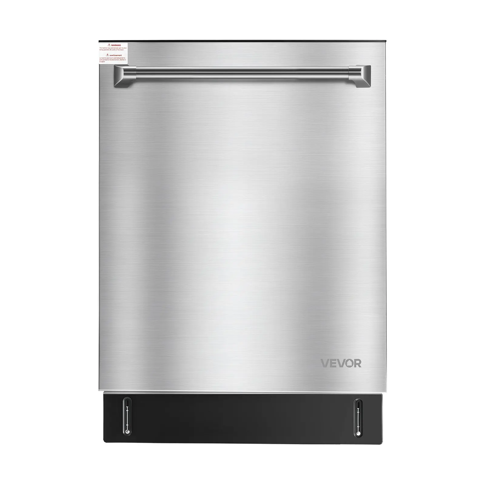 【DealsForYouDays】VEVOR 24-Inch Built-In Dishwasher, Stainless Steel Tub, 14 Place Settings, 8 Washing Programs, 23.82x25.2x33.78 in Low-Noise Unit with Upper/Lower Racks, Zoned Storage, Child Lock, 3/4"-Water Inlet, Automated Cleaning, Drain Hose