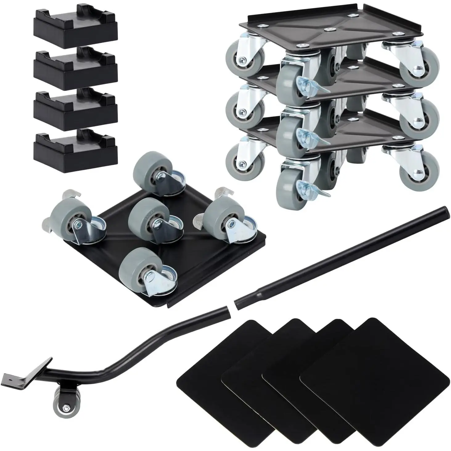 Heavy Duty Furniture Lifter Set - 5 Moving Wheels, 1200 Lbs Capacity, 360-Degree Rotation, Double Bearing Rollers for Mute Smooth Movement, Ideal for Moving Furniture Like Sofas, Beds, Washing Machines, Closets