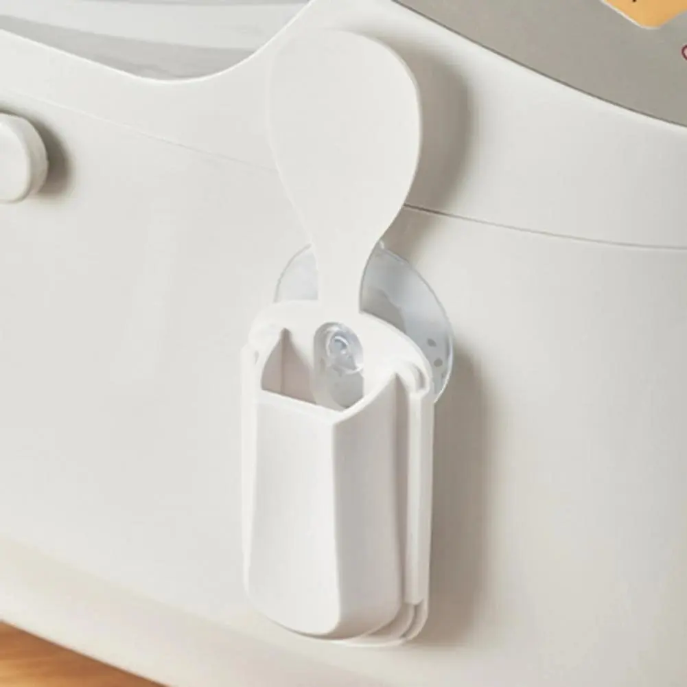 1 Pc Useful Mini Stable Suction Up Rice Spoon Tableware Organizer Kitchen Utensil Rice Shovel Holder Rice Spoon Organizer