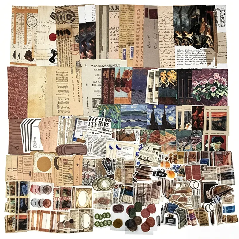 460PCS Scrapbooking Kit - DIY Art & Craft Paper & Sticker Set for Office Stationery, Doodles, Planning Journals,back to school,back to school shopping