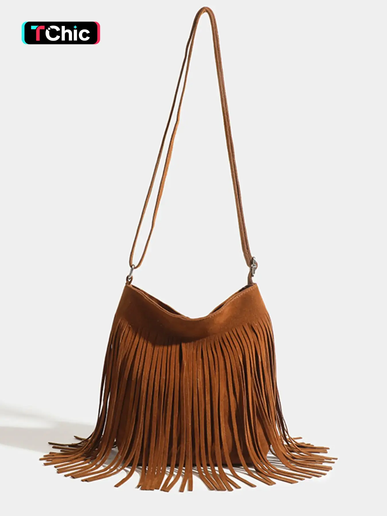 Women's Tassel Design Fringe Hobo Bag, Casual Y2K Crossbody Shoulder Bag for Daily Use, Commuting and Shopping Handbag, Boho Bag