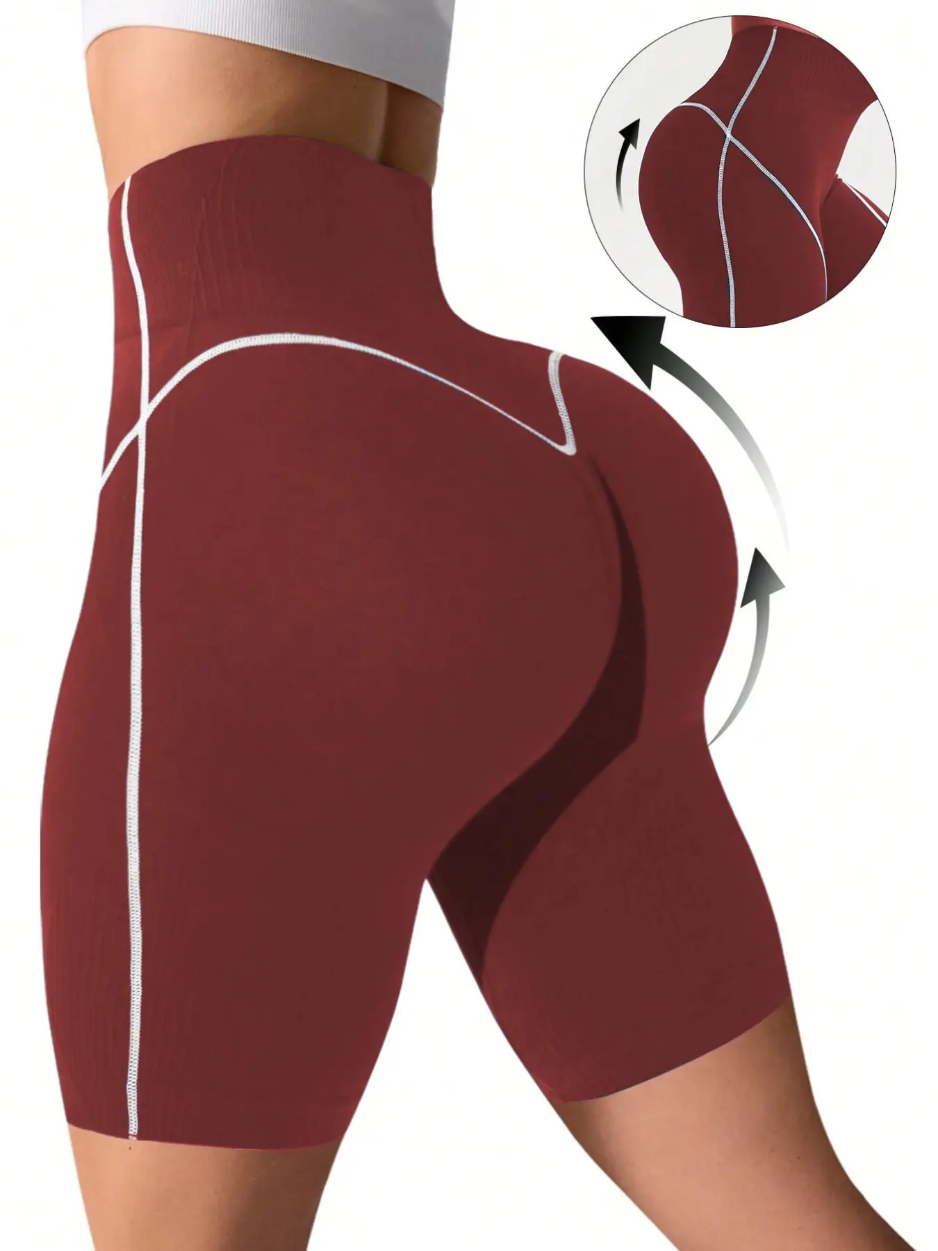 Women's High Waist Sporty Trousers, Running & Fitness Wear, Striped Pattern, Comfortable Elastic, Durable Fashion Sports Clothes