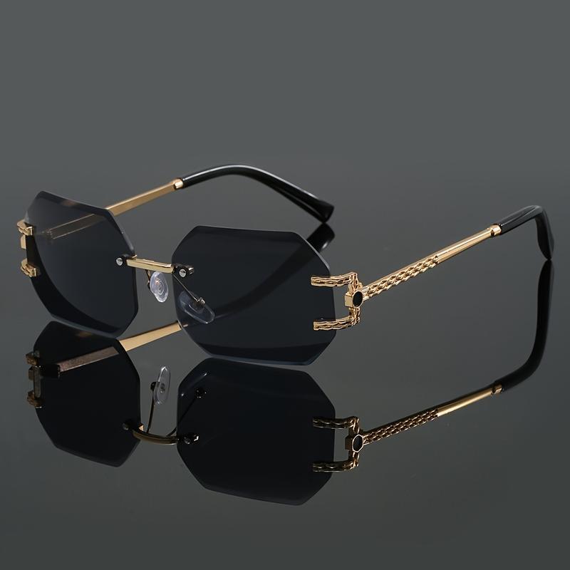 Y2K Aesthetic Eyewear 2025 Rising Rimless Glasses Lightweight Durable Metal Frame Decorative Lenses Daily & Special Occasion Accessory Suitable for Casual Outfits Holiday Parties Stylish Events Gift for Friends