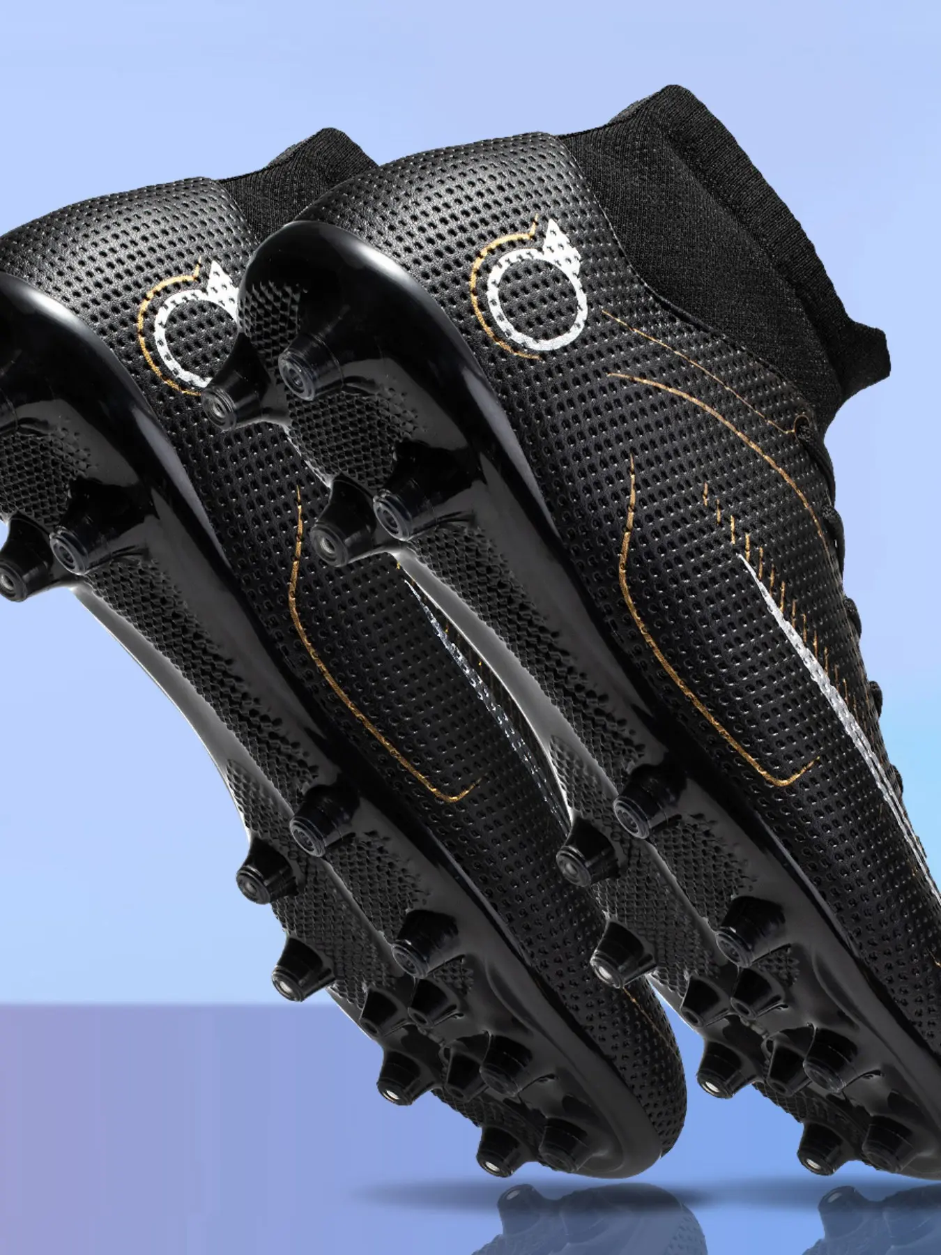 Breathable Football Shoes Fg/ag Long Studs for Artificial Grass, All-Season Anti-Slip Sports Shoes, Durable Ankle Protection, Soccer Boots