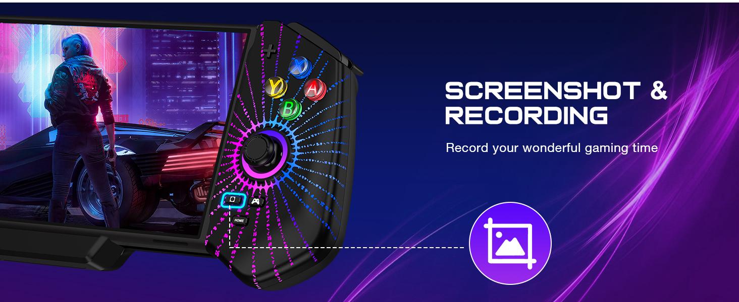 Pro Controller for Switch/OLED,One-Piece Switch Joycon Grip with Hall Effect Joystick,Switch Controller for Handheld with Turbo/Programmable/6-Axis/Vibration/4 Games Card Slot