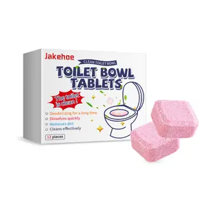 Jakehoe Toilet Effervescent Tablets Toilet Cleaner Odor Yellow Stains Dirt Urine Stains Toilet Cleaning Tablets