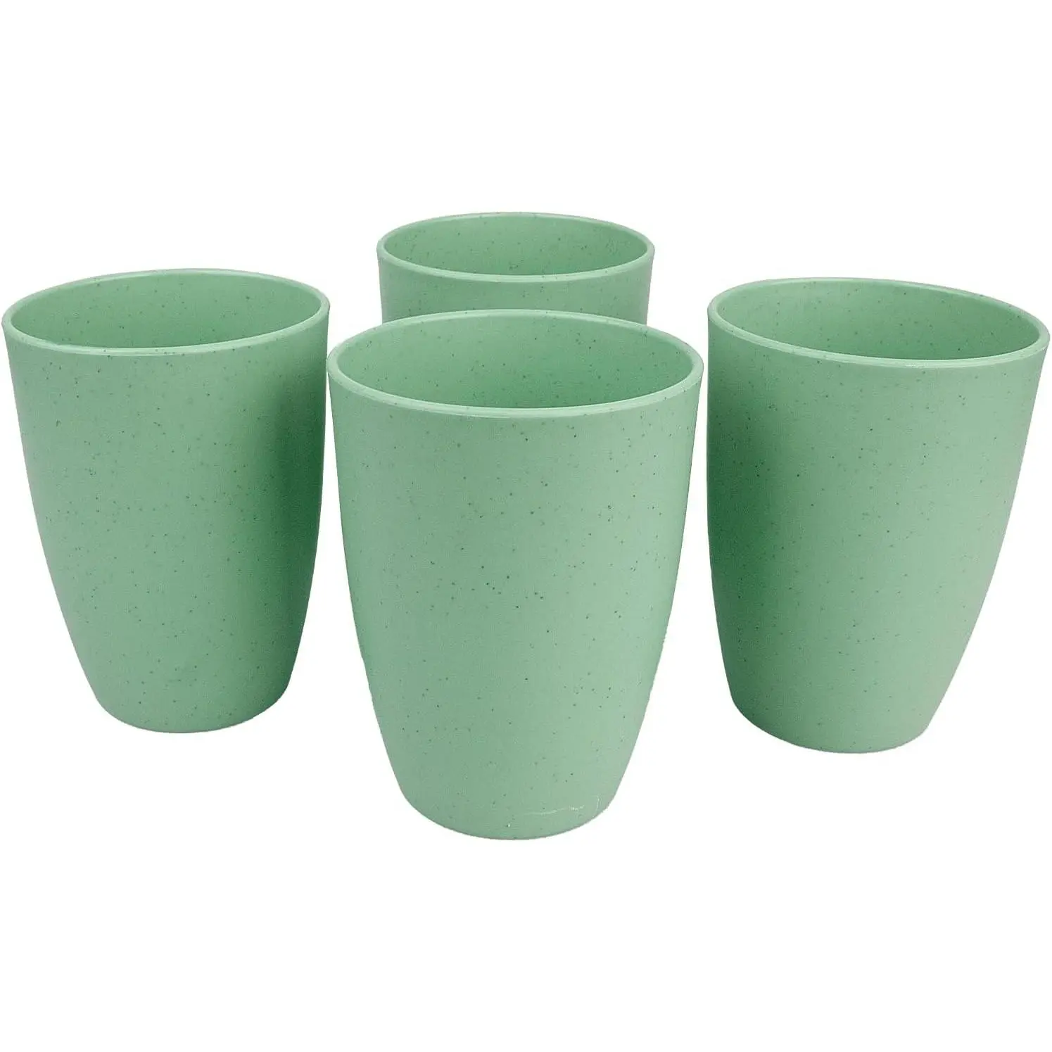 Wheat Straw Cups Set of 4, Drinking Cup  Cups, Dishwasher Safe 12 oz for Kitchen, , Office, and Outdoor Use (light green)