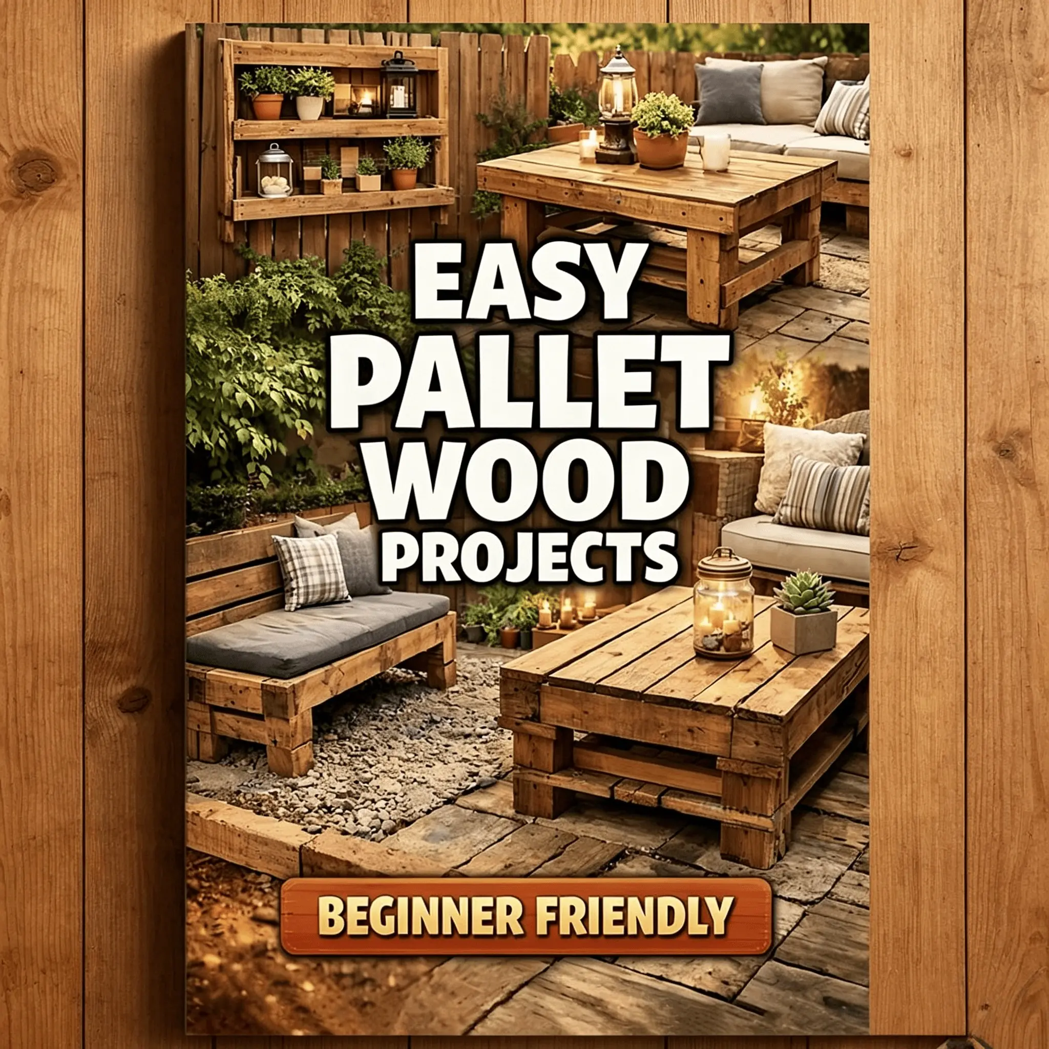 DIY Woodworking Tutorial Book, A5 Size, Step-By-Step Guide for Beginners, Using Old Wooden Trays and Scrap Wood, Outdoor Furniture Project Home