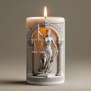 Justice Goddess Themis Silicone Mold for Scented Candle Making, Handmade Resin Decorative Molds, P516 Model, No Ca Prop 65