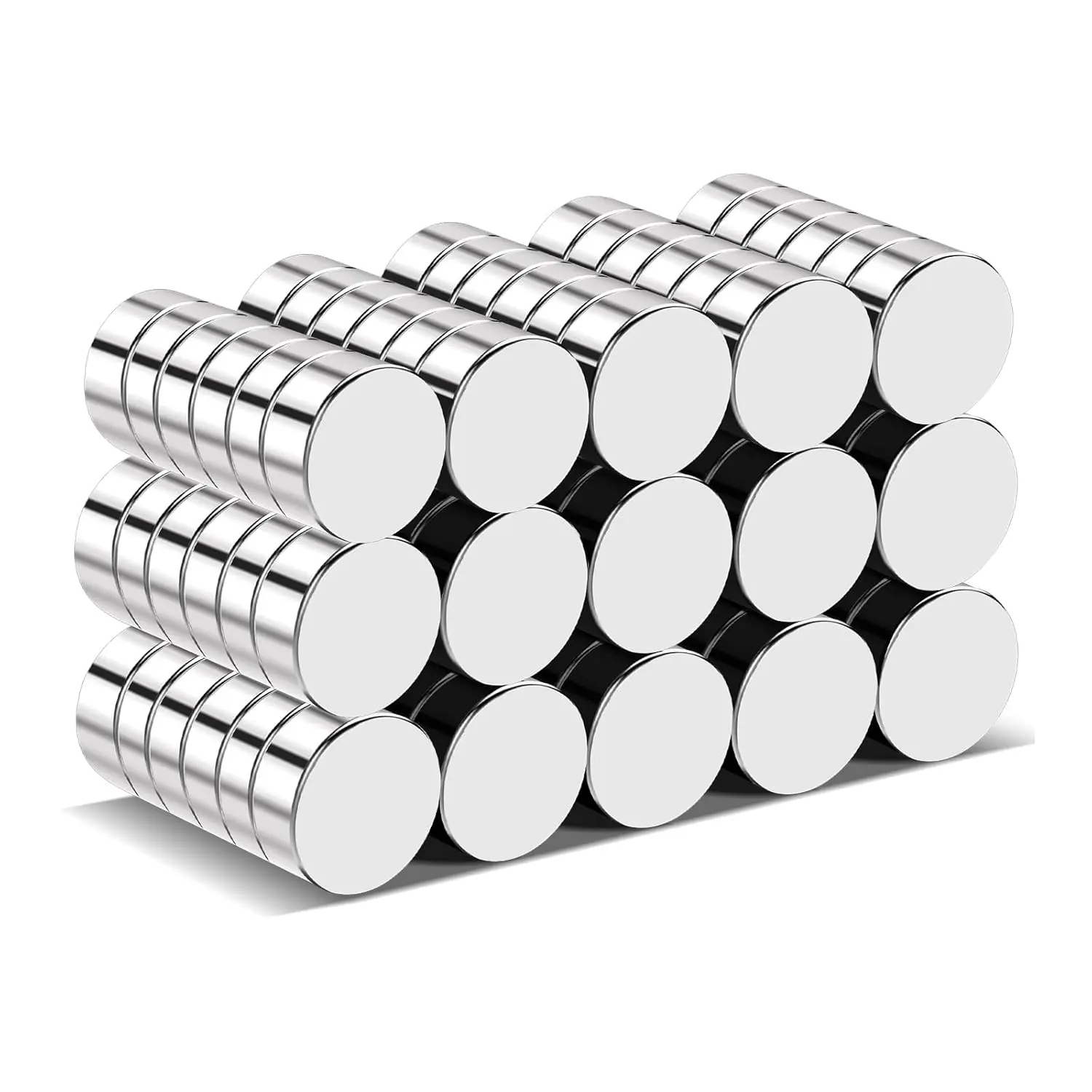 Small, 10x3mm 90Pcs| Neodymium Tiny Round Fridge Magnets for Whiteboard, Refrigerator, DIY,, Office