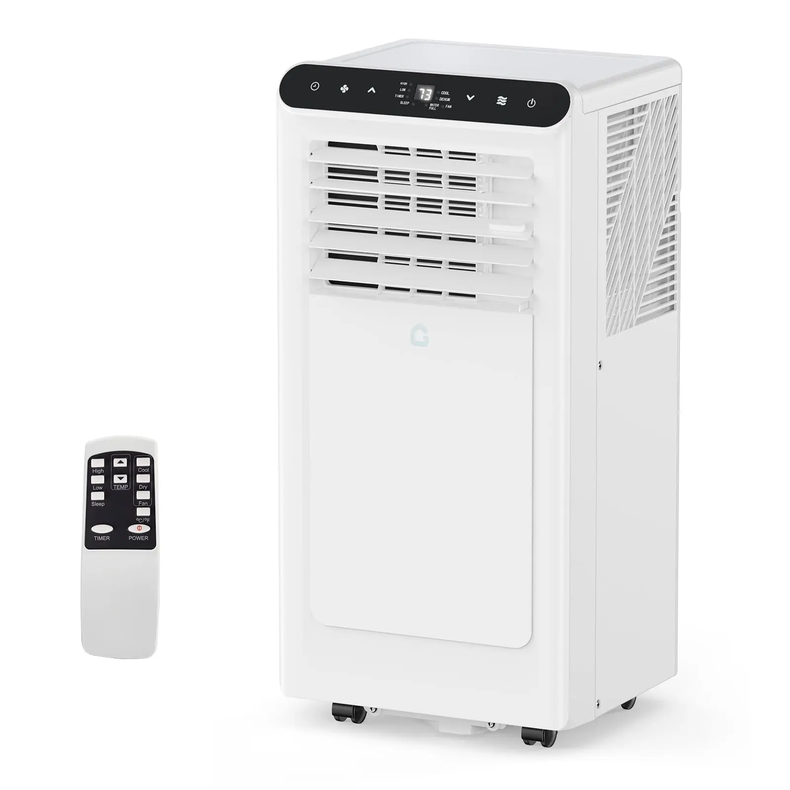 8000 BTU Portable Air Conditioner, 3-in-1 AC Unit with Cooling Dehumidifier Fan Modes, Ultra-Quiet 48dB, Cools Up to 350 Sq.Ft, 24H Timer Remote Control Full Window Kit for Bedroom Home Office