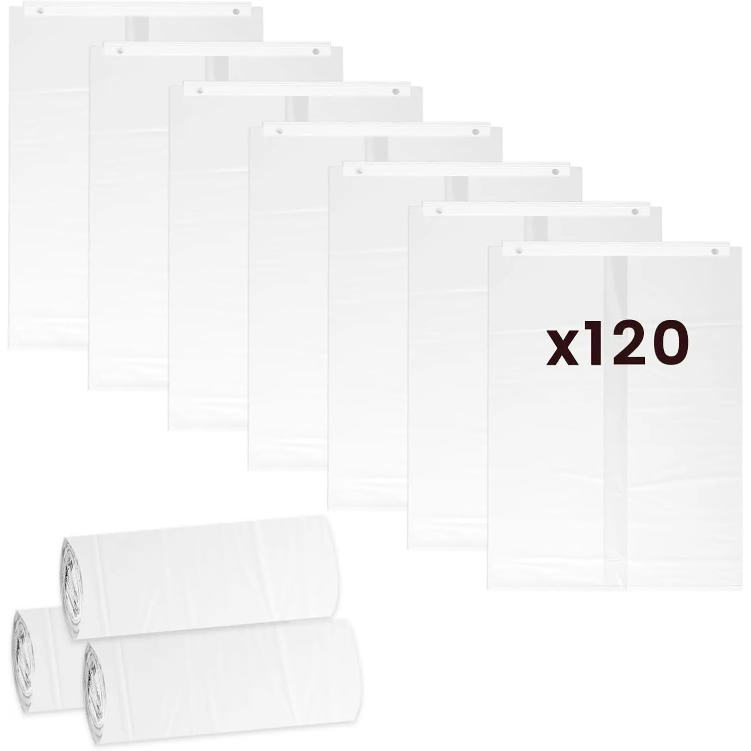 120 count Self-Sealing Drawer  Litter Bags for  Snowy +  Litter Box | Pre-Punched Holes Anti-Shifting, Thickened & Wear-Resistant, Leakproof Secure Liner, Lock Litter Odor, Quick Install
