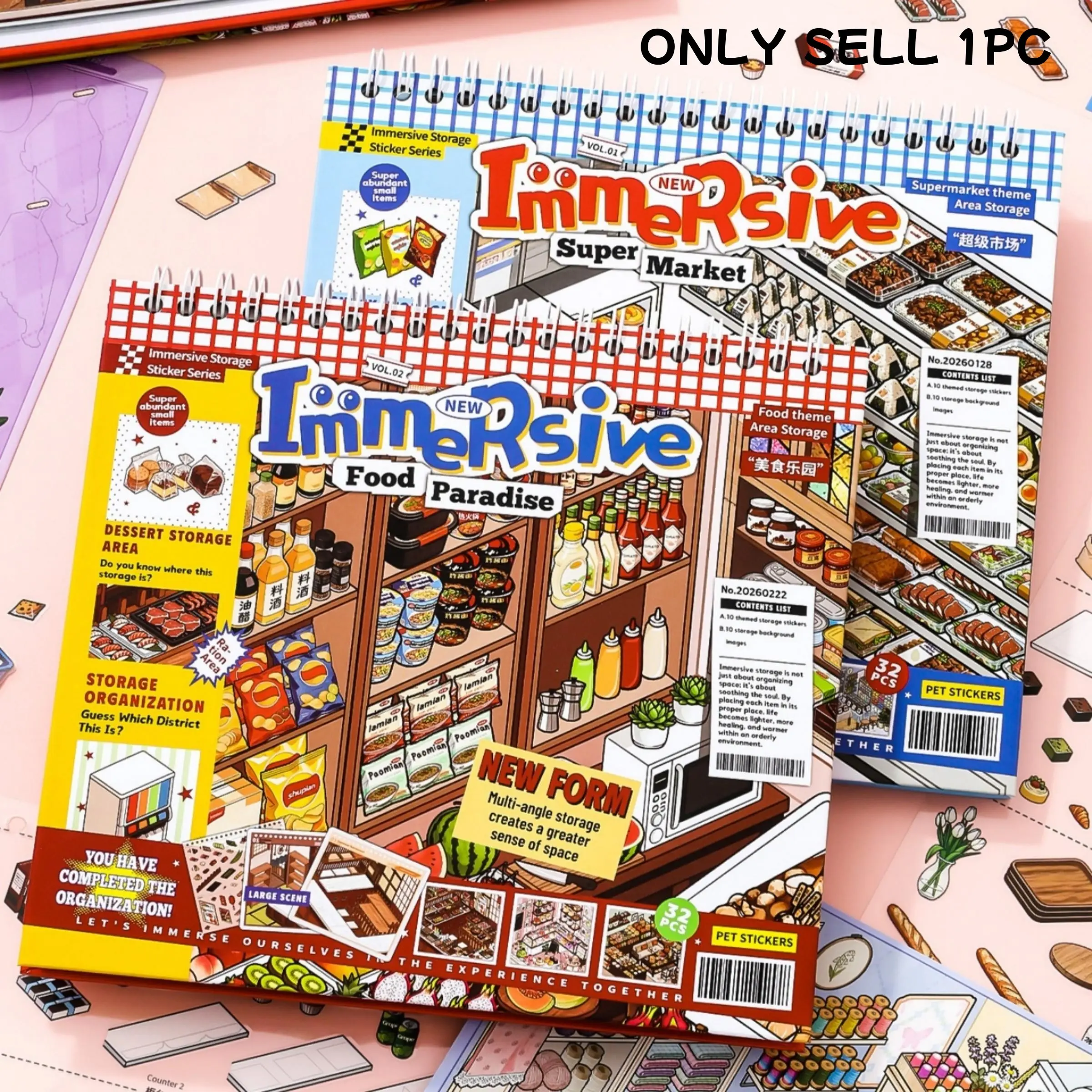 Immersive Mini‑Scene DIY Sticker Book Set, Contains 10 Scene Cards, 20 PET Stickers and 1 Coloring Page, Beginner‑Friendly Hand‑Craft Journal Supplies for Relaxation, Scenes Stickers