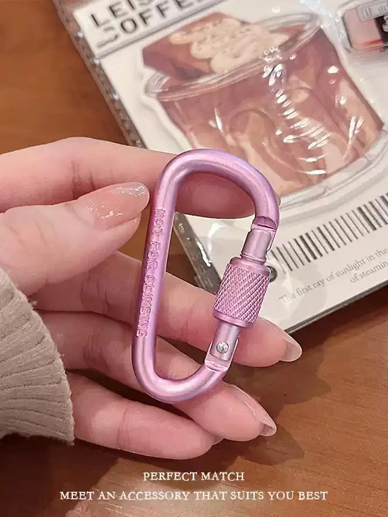 Colorful D Shape Screw Lock Carabiner Clip, Carabiner Hooks, Mini Aluminum Alloy Keychain Hook, Backpack Bag Charm Connector, Y2K Preppy Streetwear Accessories, Cute Multicolor Key Ring Clip Gift For Teen Girls Outdoor Daily Use