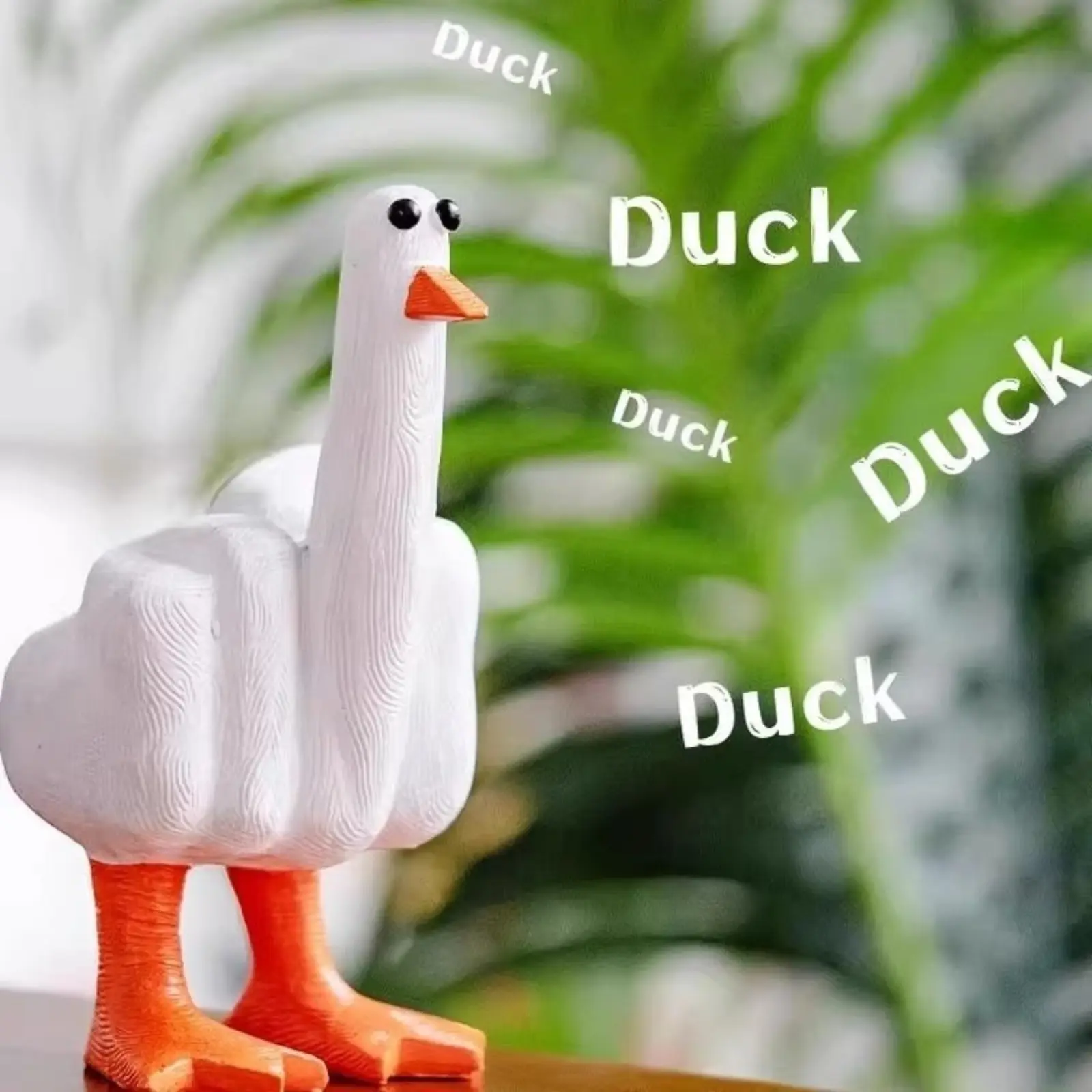 Funny Little Duck Resin Décor-Figurine Statue - Quirky Resin Duck Statue-Home Desk Office Garden Duckling Statue Deocration-Gift for Guys Men, Home Decoration Sculpture for Office Desk Gift