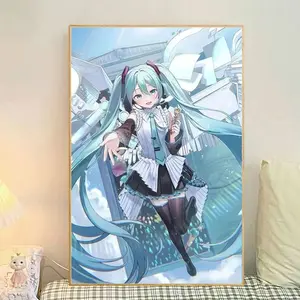 Hatsune Miku digital oil painting DIY two-dimensional anime hand-painted oil painting as a gift for friends