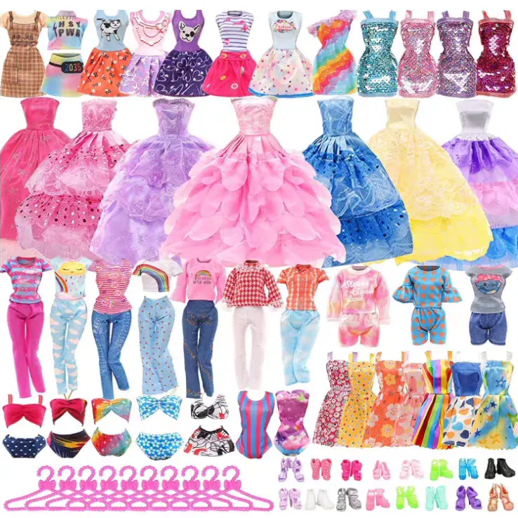 Fashion Doll Clothes Outfit Fit 11.5 Inch Doll Casual Daily Wear Mini Doll Dress Up Accessories Toy Gift For Girls