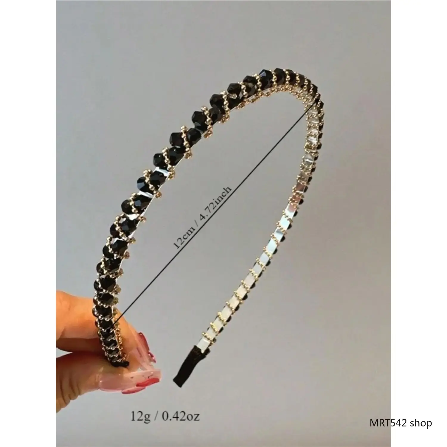 Women's 5-Pcs Rhinestone Headbands Set, Thin Metal Glitter Crystal Hair Hoops, Stackable Bling Hair Accessories for Women, Wedding Party Gifts