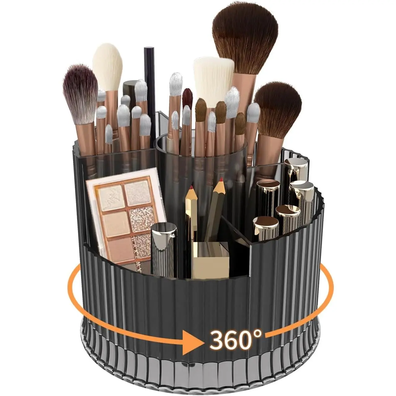 360° Rotating Makeup Brush Holder, Makeup Organizers, Skincare &  Polish, Makeup organization, Countertop Storage for , Bathroom & Desk