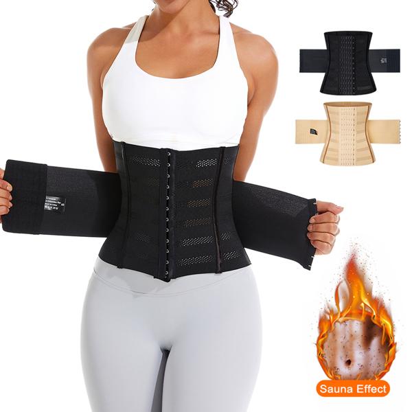 Waist Trainer Corset for Women Tummy Control Sport Workout Body Shaper Black,Back Brace