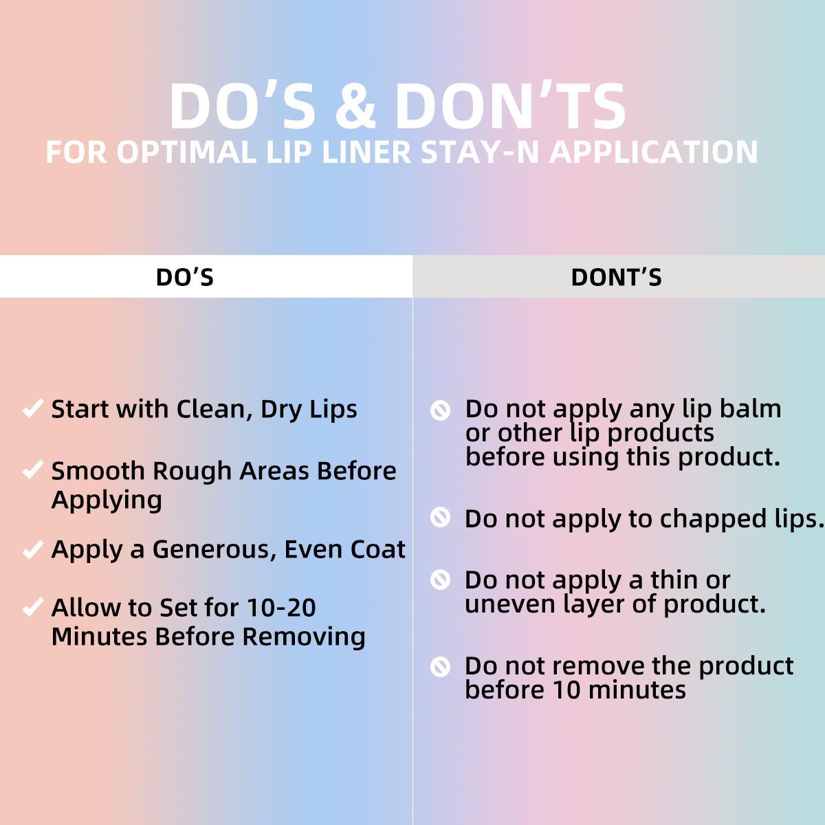 YOUNG VISION Lip Liner Pens Balm with Upgraded, Moisturizing Formula, 3 Counts/set Defines Lips with Smooth, Precise Color Makeup