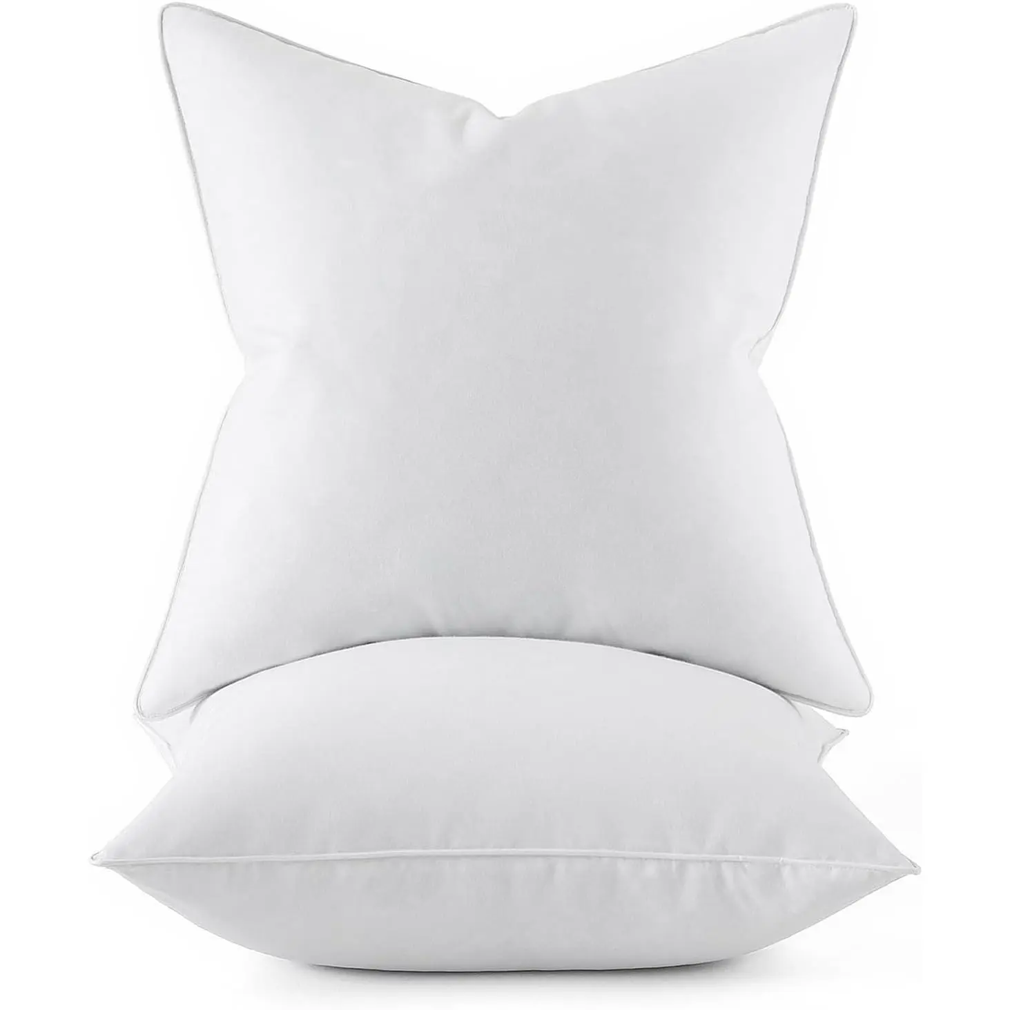 26x26 Euro Pillow Inserts, Pack of 2 Down   Throw Pillows with  Fabric for Bed Couch Living Room Sofa
