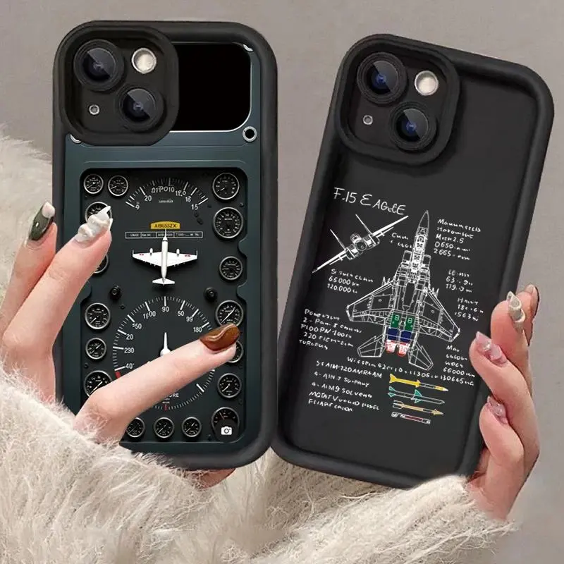 Smartphone Case - Airplane-Inspired Stylish Pattern Soft Silicone Shockproof Cover for iPhone 17 Air,16,15,14,13,12,11 Pro Max Plus & Samsung S26,S25,S24,S23,S22 Plus Ultra - Animal-Theme Handheld Cellphone Protection Accessory