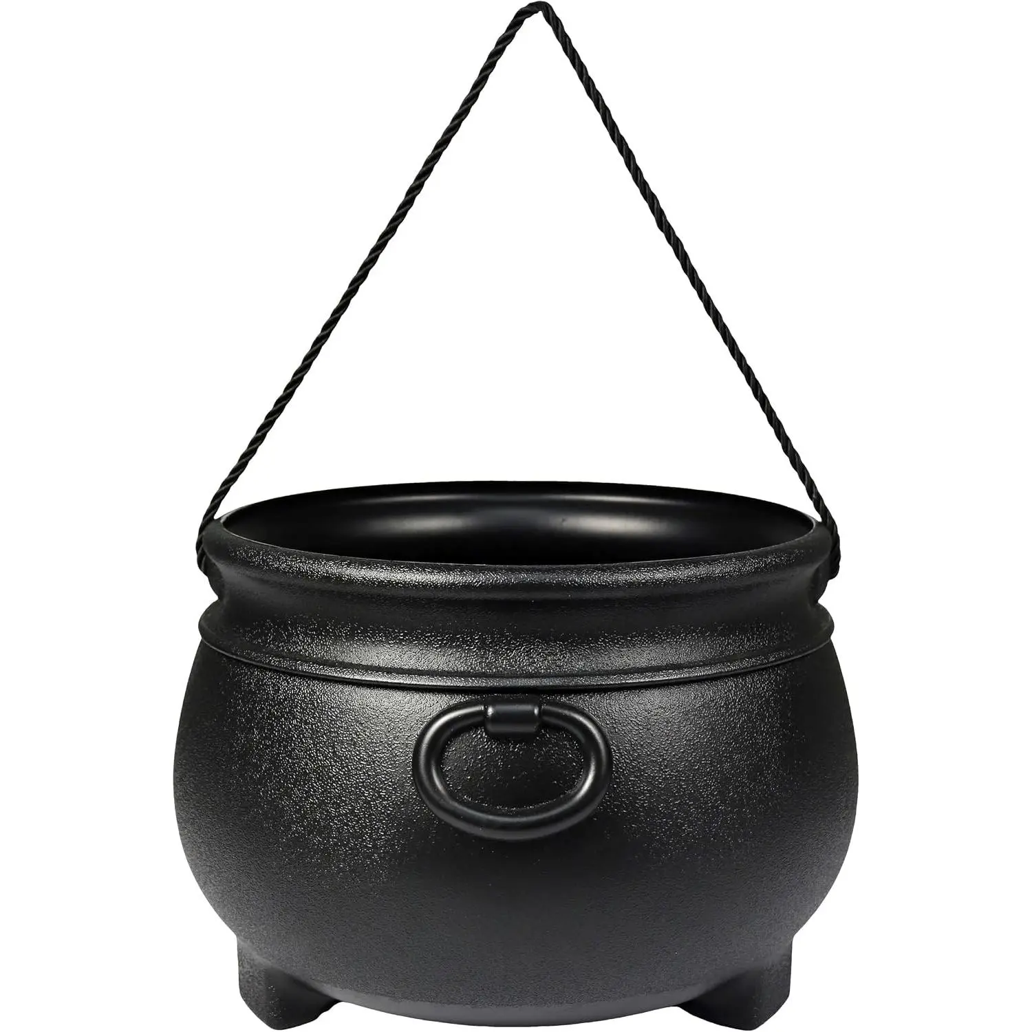 GIFTEXPRESS 12" Black Cauldron - Large Plastic St. Patrick's Day Pot of Gold Coin Party Bucket Decor - Halloween Witch Kettle For Candy, Treats & Punch Bowl