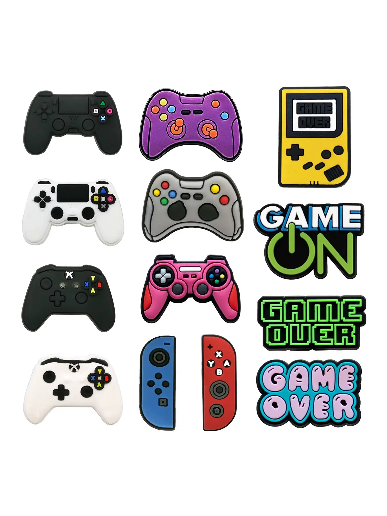 13pcs Shoe Charms Game Console Gamepad Shoe Decorations Perfect for Gaming Enthusiasts, Ideal Gift for Boys Who Love Games, Clog Accessories Clog Buckle Fit Sandals