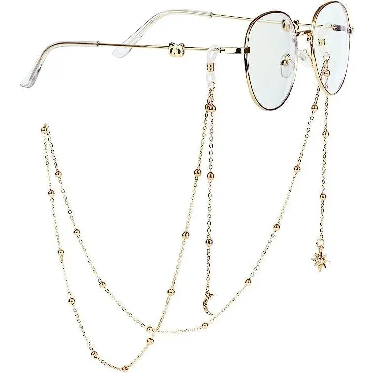 Eyeglass Chains Womens Glasses Chain, Stylish Sunglasses Chain Necklace Face Mask Lanyard Holder Chain for Women Men