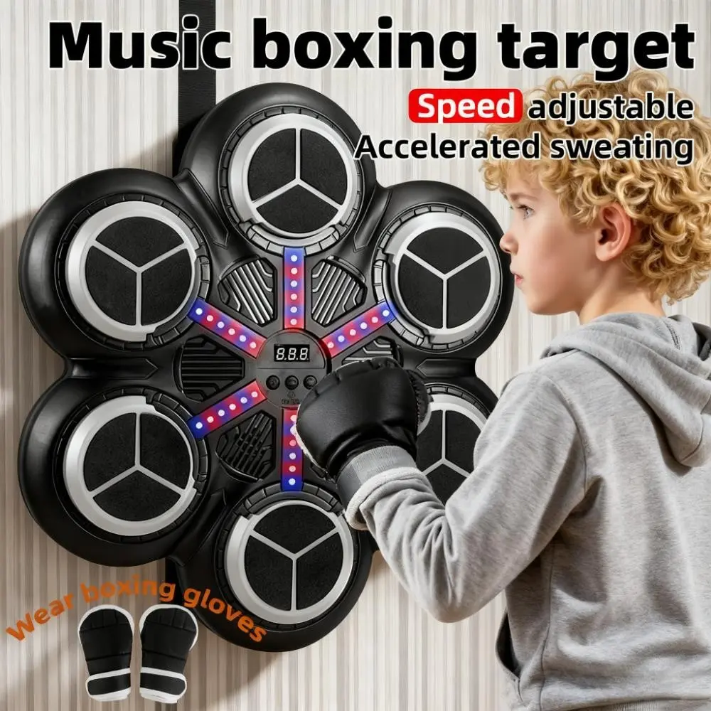Smart Bluetooth-compatible Music Boxing Machine, Interactive Boxing Trainer, Wall-Mounted Punch Bag, Home Gym Equipment, Coordination Training, Adult & Kids Fitness, Gift Idea