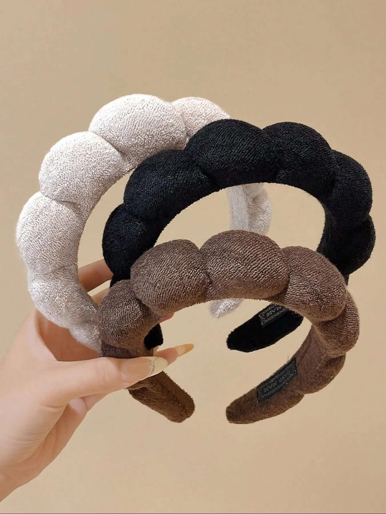 Cloud-Shaped Sponge Headband, Spa Headband for Face Washing, Minimalist Hair Accessories for Women, Suitable for Thick Hair, All Seasons Use, Soft Headband, Hairbands